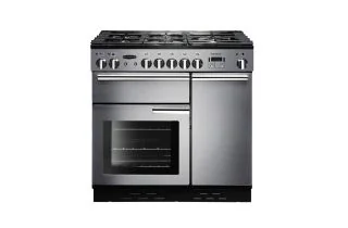 Rangemaster Professional+ 90 Dual Fuel Range Cooker - Stainless Steel