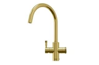 Qettle Signature Modern Round 4-in-1 Boiling Water Tap (4-litre) - Brass