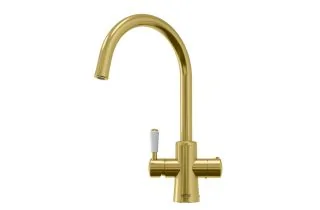 Qettle Signature Classic Lever & Button 4-in-1 Boiling Water Tap (4-litre) - Brass