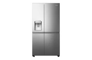 Hisense RS818N4TIE Freestanding Side-by-Side Fridge Freezer - Stainless Steel