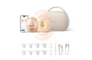 eufy S2 Pro Massaging Heated Electric Breast Pump with Charging Case