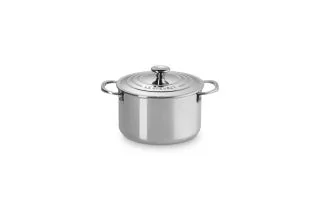 Le Creuset Signature Stainless Steel 20cm Deep Casserole with Lid