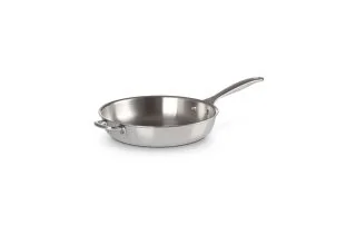 Le Creuset Signature Stainless Steel Uncoated 28cm Frying Pan with Helper Handle