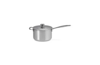 Le Creuset Signature Stainless Steel 20cm Saucepan with Lid and Helper Handle