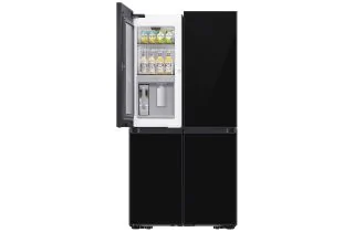 Samsung RF65DB970E22 Bespoke See Thru Door French Style Smart Fridge Freezer - Clean Black
