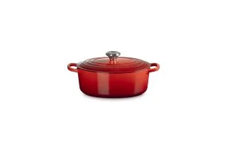 Le Creuset Cast Iron 27cm Oval Casserole - Cerise