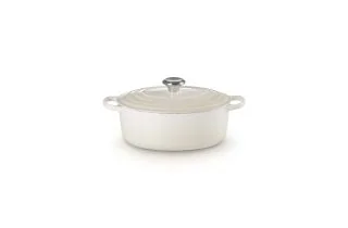 Le Creuset Cast Iron 27cm Oval Casserole - Meringue
