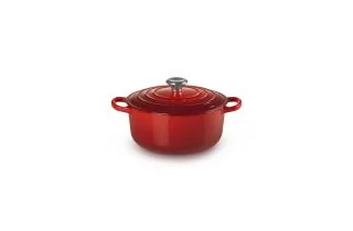 Le Creuset Cast Iron 20cm Round Casserole - Cerise