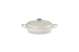 Le Creuset Cast Iron 30cm Shallow Casserole - Meringue