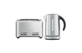 Sage BTA845UK the Smart Toast 4-Slice Toaster with SKE825BSS the Smart Kettle - Stainless Steel