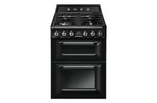 Smeg TR62BL 60cm Victoria Dual Fuel Cooker - Black