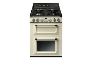 Smeg TR62P 60cm Victoria Dual Fuel Range Cooker - Cream