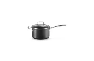 Le Creuset Toughened Non-Stick 20cm Saucepan with Glass Lid and Helper Handle