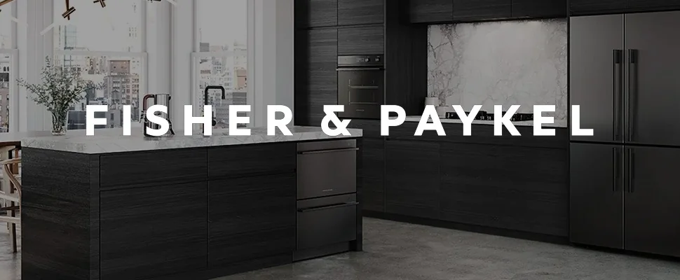 Modern kitchen showcasing sleek black cabinetry with stainless steel appliances, marble backsplash, and a central island. Bright, sophisticated ambiance.