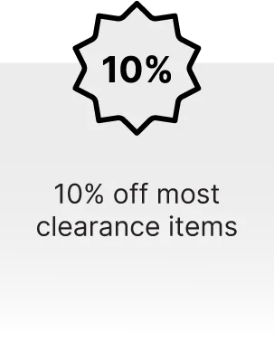 10% off most clearance items
