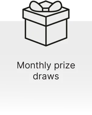 Monthly prize draws