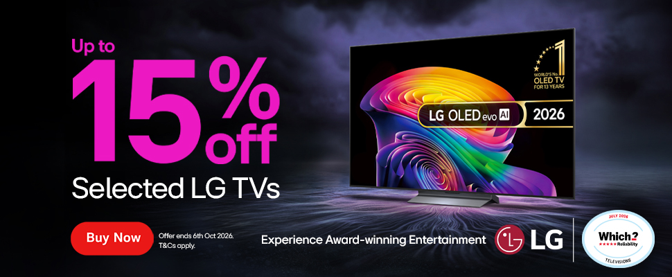 15% off selected LG TVs