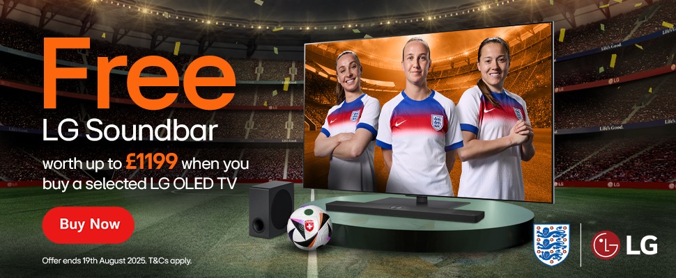 FREE LG Soundbar worth up to £1199 when you buy a selected LG OLED TV
