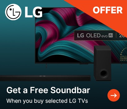 Get a FREE Soundbar when you buy a selected LG TV