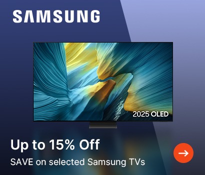 Up to 15% off selected Samsung TVs
