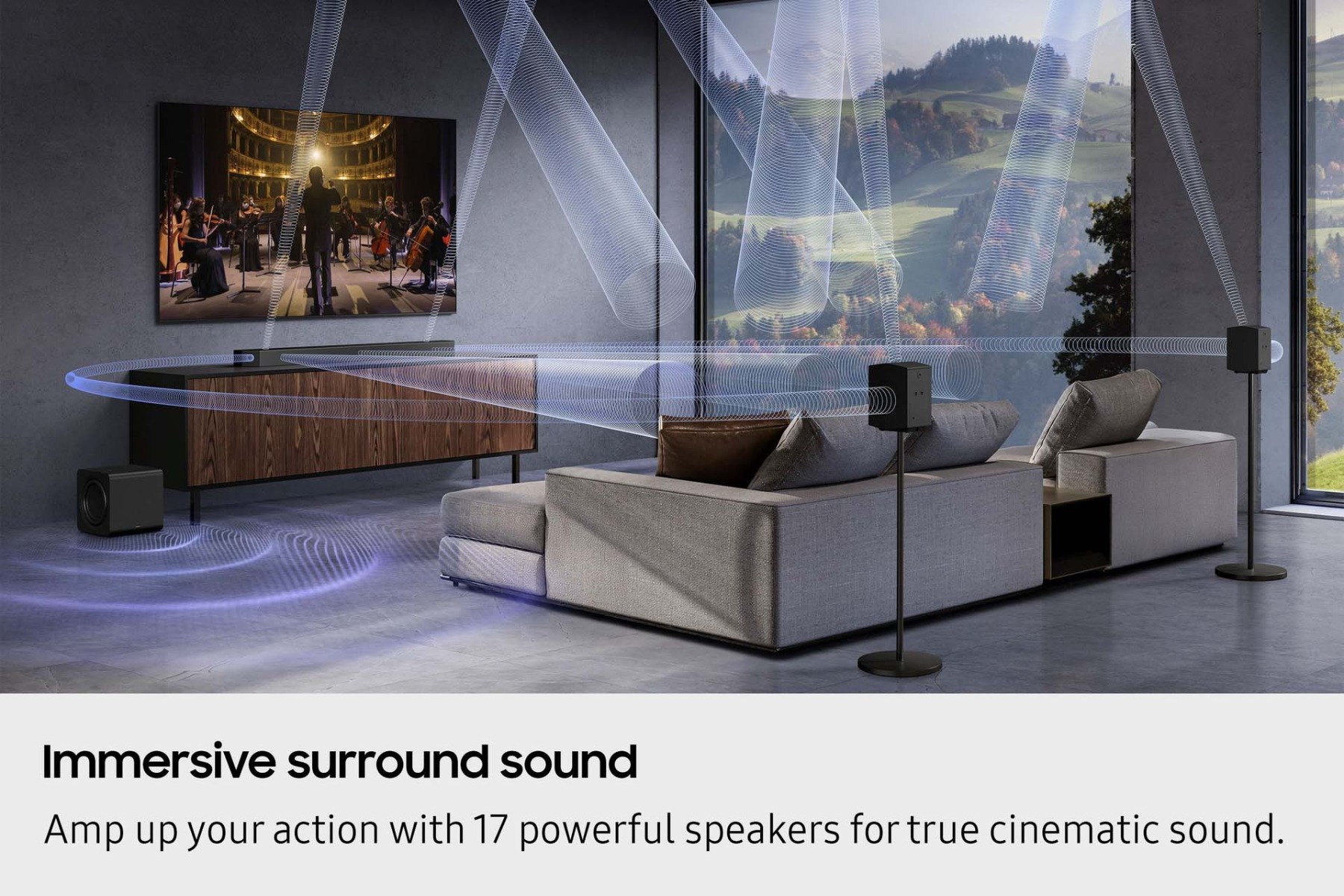 Immersive surround sound - amp up your action with 17 powerful speakers for true cinematic sound