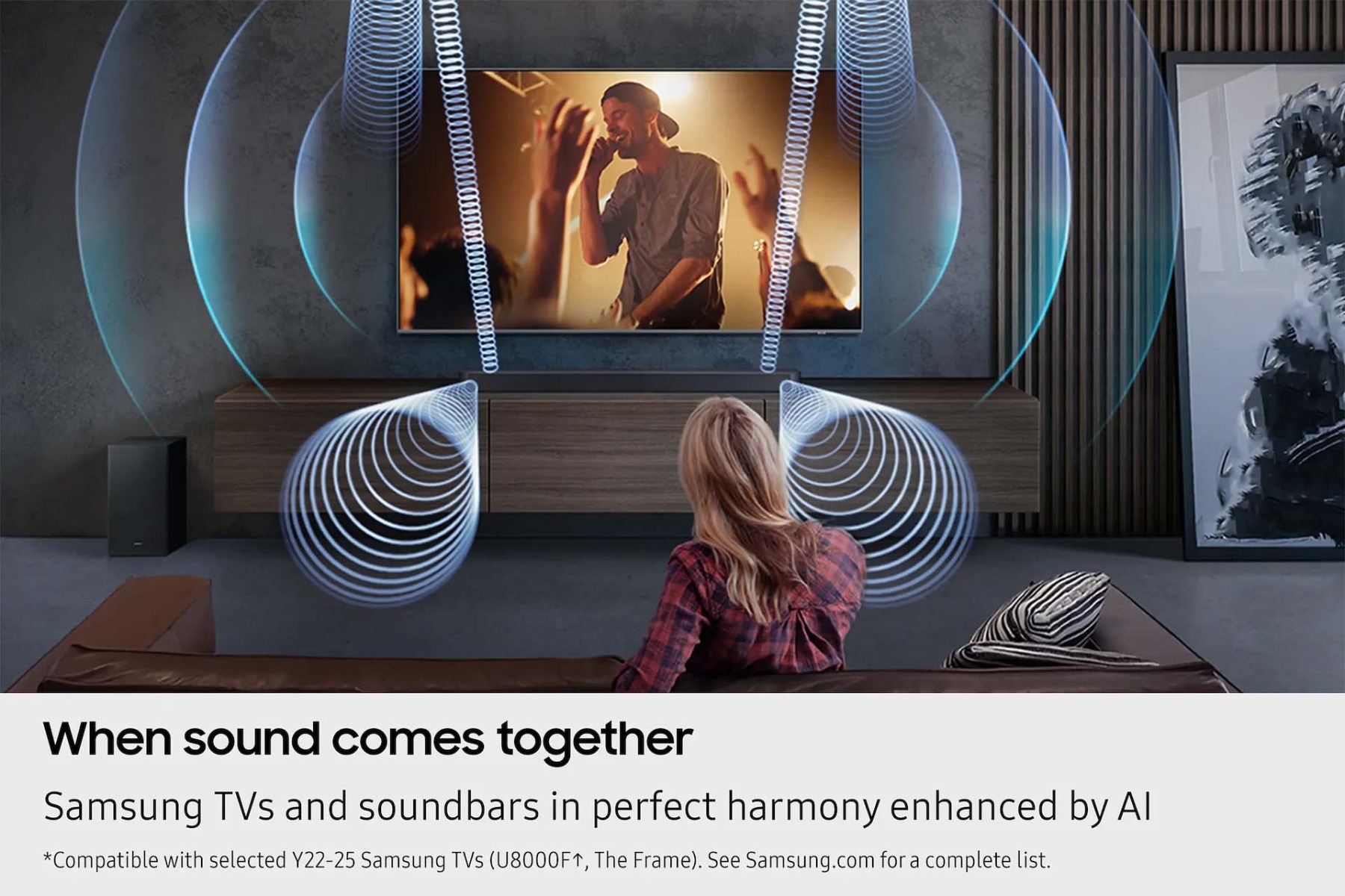 when sound comes together - samsung's tvs and soundbars in perfect harmony enhanced by ai