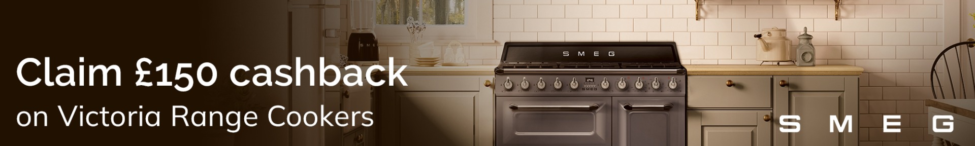 Claim £150 cashback on Smeg Victoria range cookers