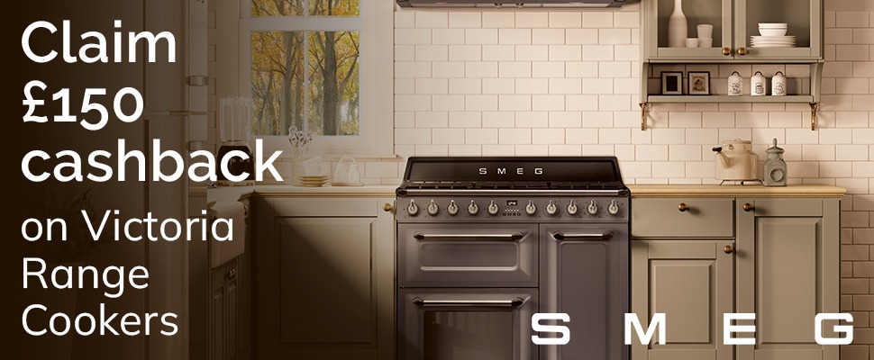 Claim £150 cashback on Smeg Victoria range cookers